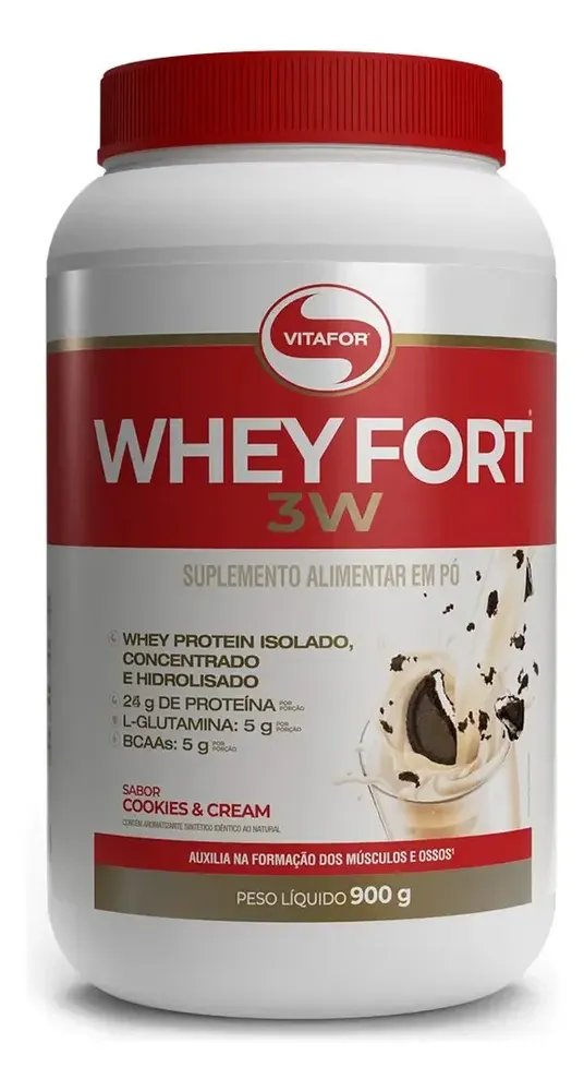 🔥Whey Fort 3w Cookies & Cream 900g - Vitafor