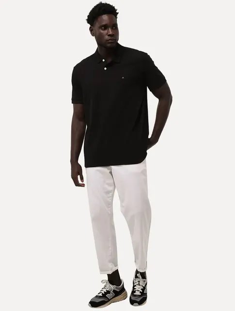 Polo Aramis Masculina Piquet Lisa Light Icon Preta Original (P ao G3)
