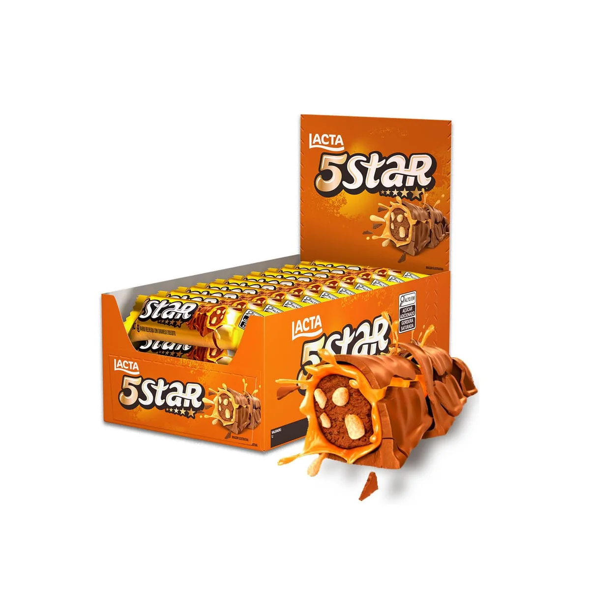 Chocolate 5 Star display com 18 unidades de 40g