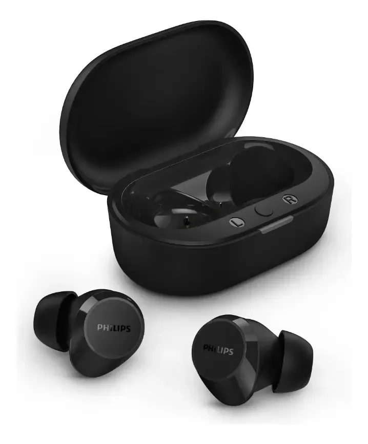 Fone De Ouvido Sem Fio TWS TAT1209BK Bluetooth 18h Philips Resistente a Água IPX4