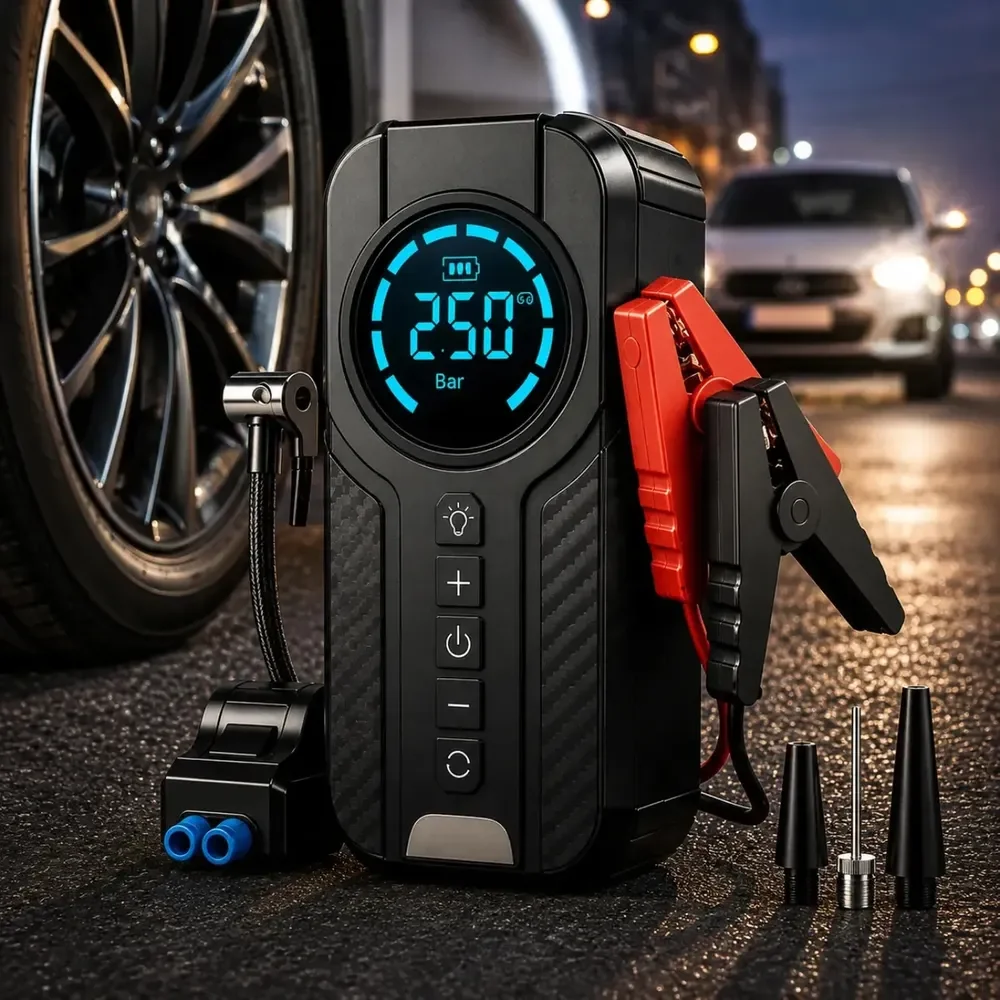 Compressor de Ar Compacto 150 PSI para Pneus Portátil