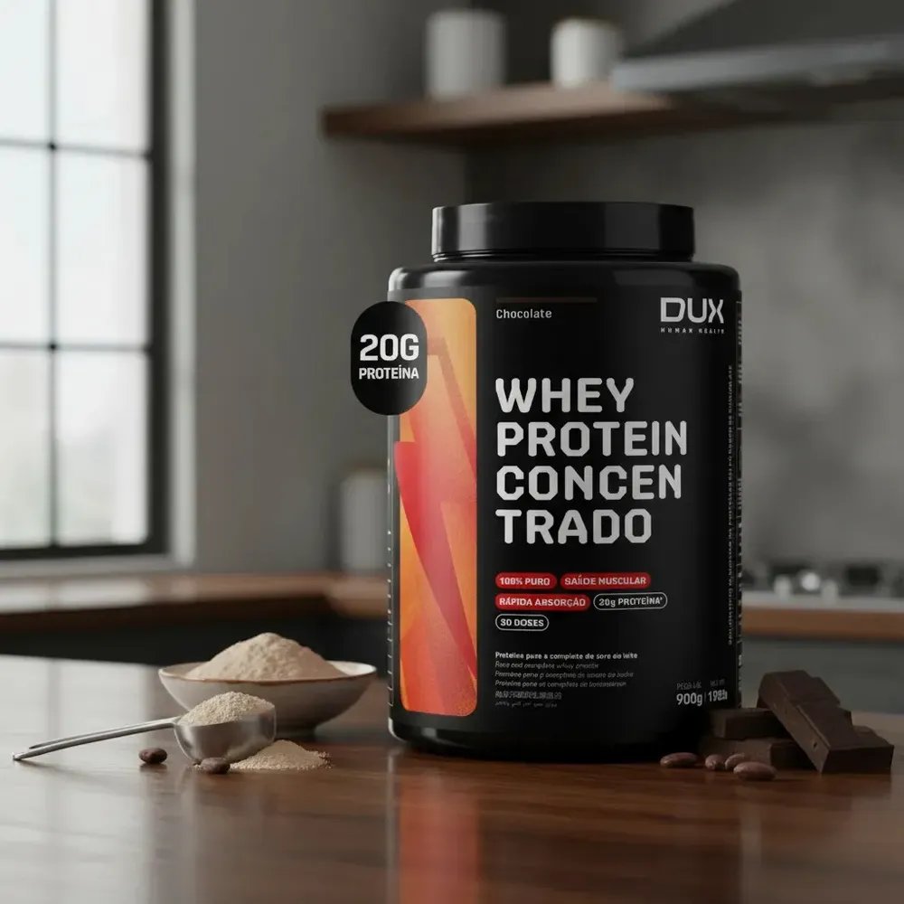 Whey Protein Concentrado Pote 900g Dux Nutrition
