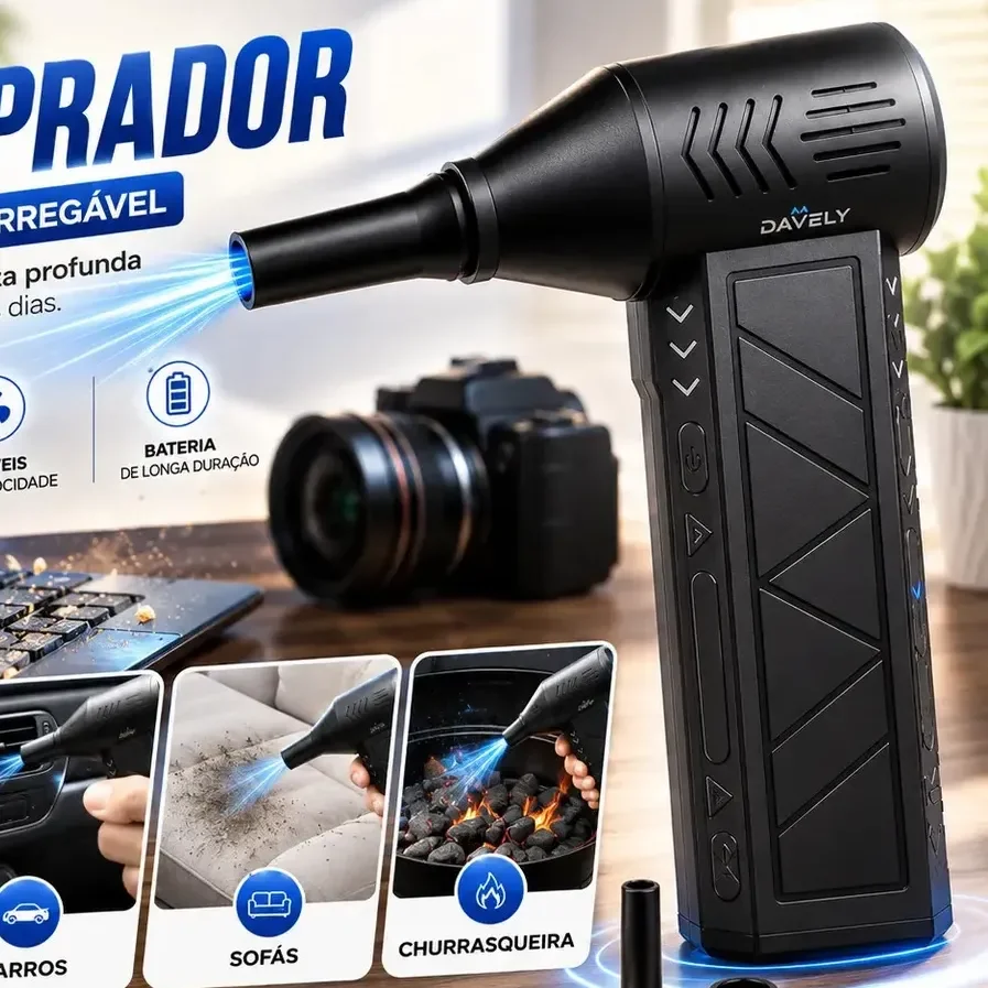 Mini Ventilador Soprador Ar Turbo 130000rpm Assoprador