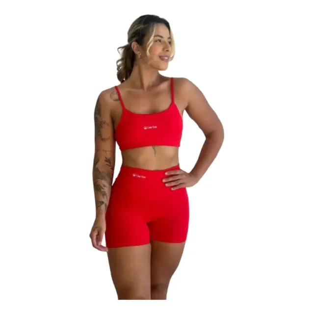 BAIXOUUU, O MAIS VENDIDO! VÁRIAS CORES 😱💪🏼 Conjunto Fitness Virginia Top Shorts Meia Coxa Cintura Alta
