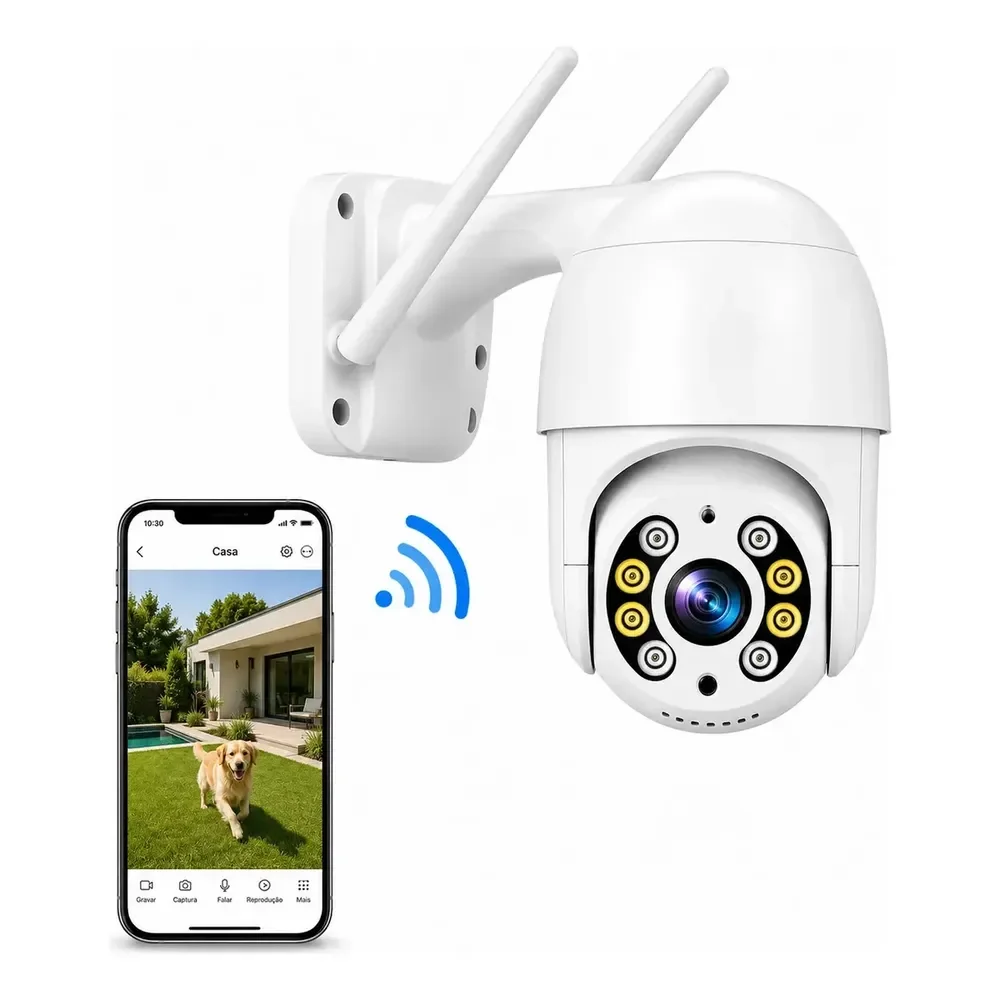 Câmera de Segurança Wifi Ip A8 Icsee Infravermelho Prova d’água