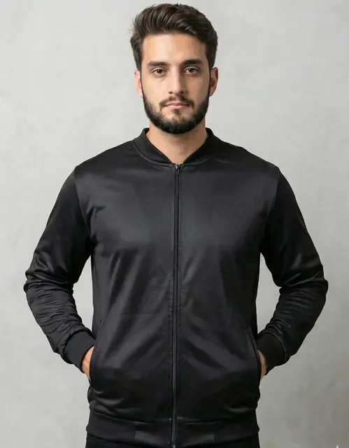 ⚫️ Jaqueta Masculina Bomber Chimpa Com Zíper E Bolsos