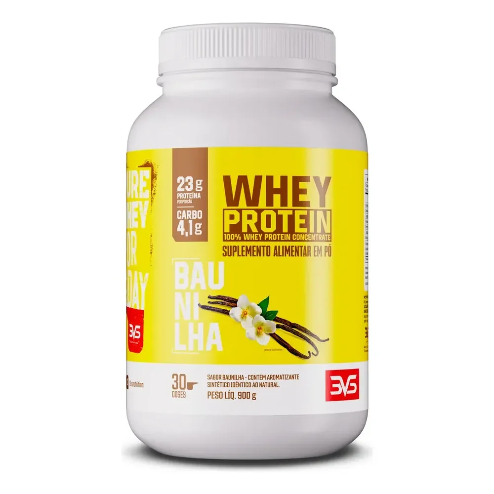 🔥100% Whey Protein Concentrado 900g - 3vs Nutrition: Baunilha