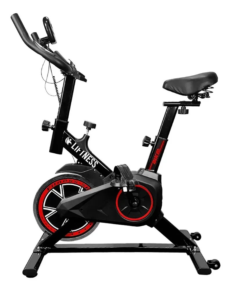 Bicicleta Ergométrica Profissional Spinning X11 Em Aço Carbono Suporta Até 120kg - Liftness Preto