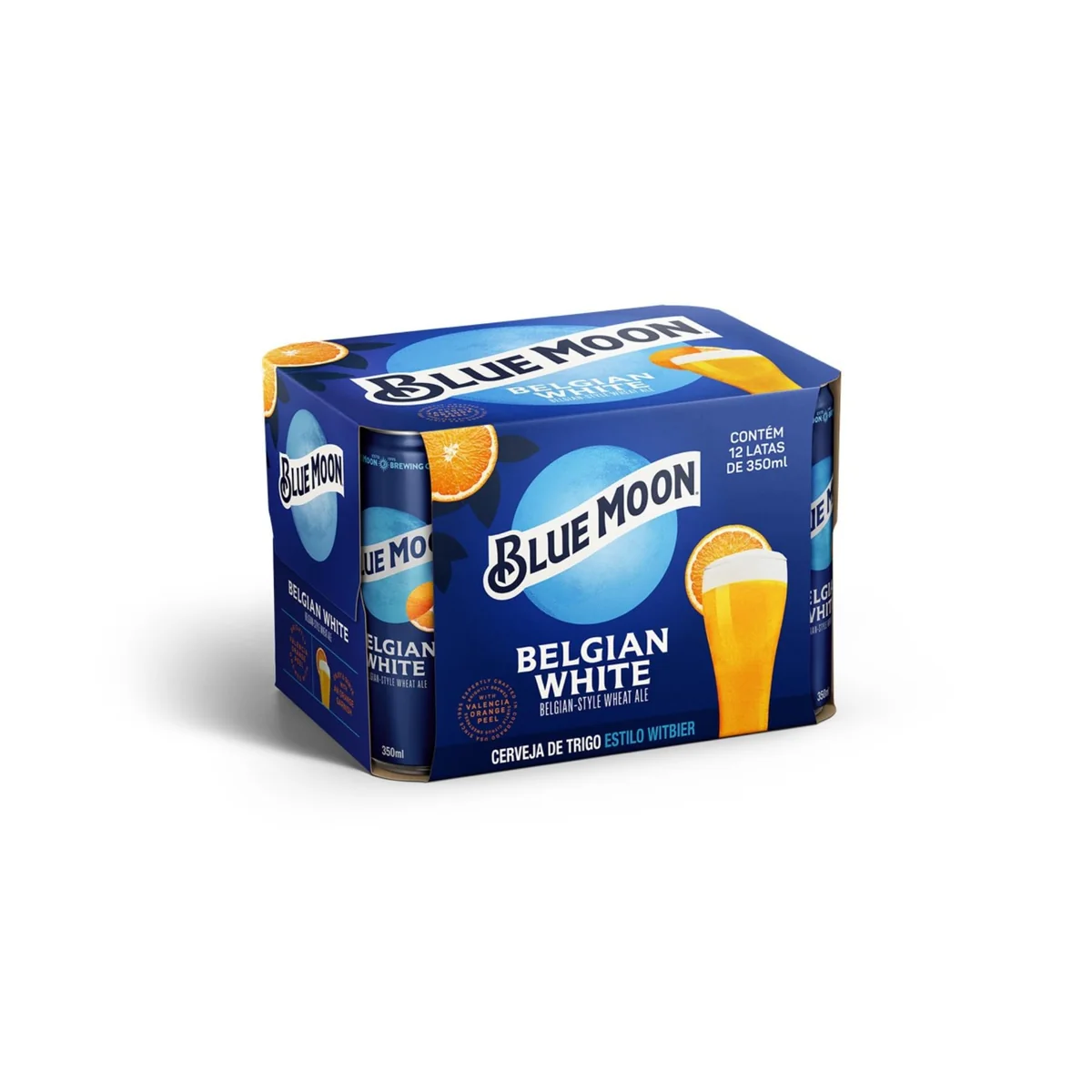 Pack com 12 Unidades Cerveja Belgian White Ale Blue Moon 350ml