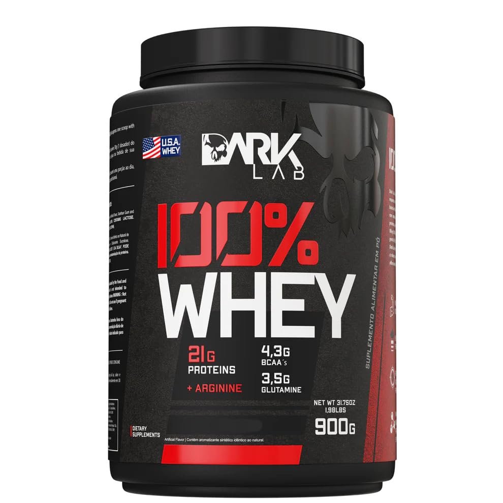 ✨Whey 100% Concentrado Pote 900G Dark Lab (Gelato Di Latte)✨️