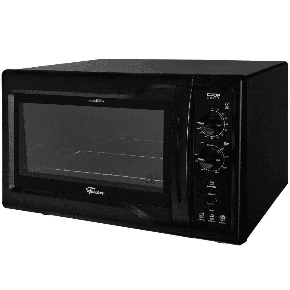 Forno Elétrico Fischer Pop Grill Bancada 44L Black (220v) ​