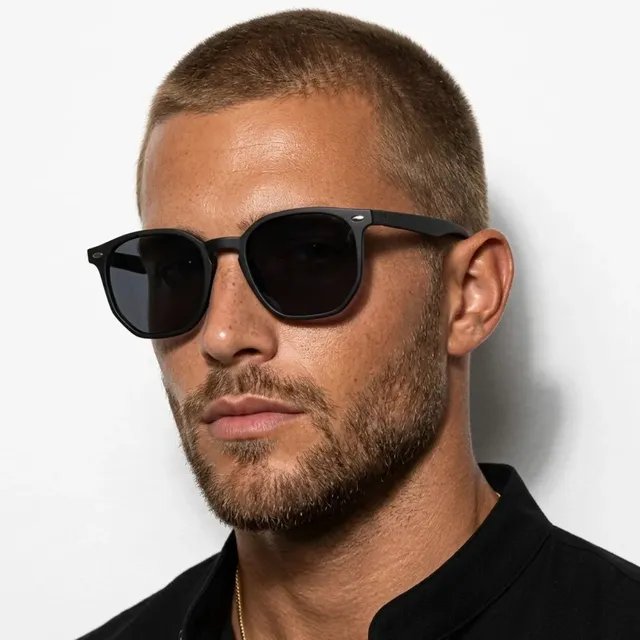 Óculos De Sol Hexagonal Uv400 Masculino Premium Original