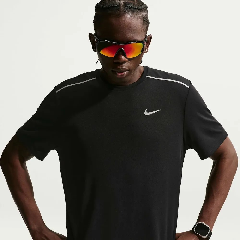 Camiseta Dri-fit Nike Uv Miler Masculina Preto/cinza Gg