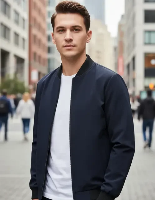 Jaqueta Corta Vento Masculina Casual Bomber Blusa Zíper (PP ao XG)