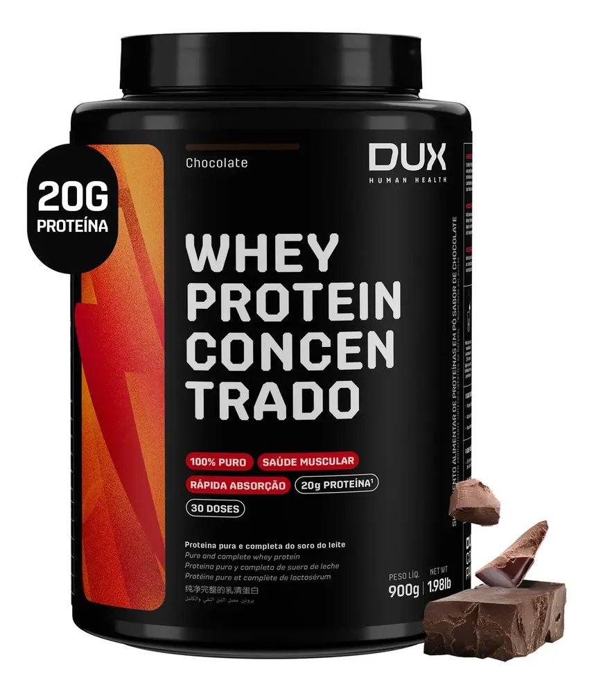 Whey Protein Concentrado Pote (900g) Dux Nutrition