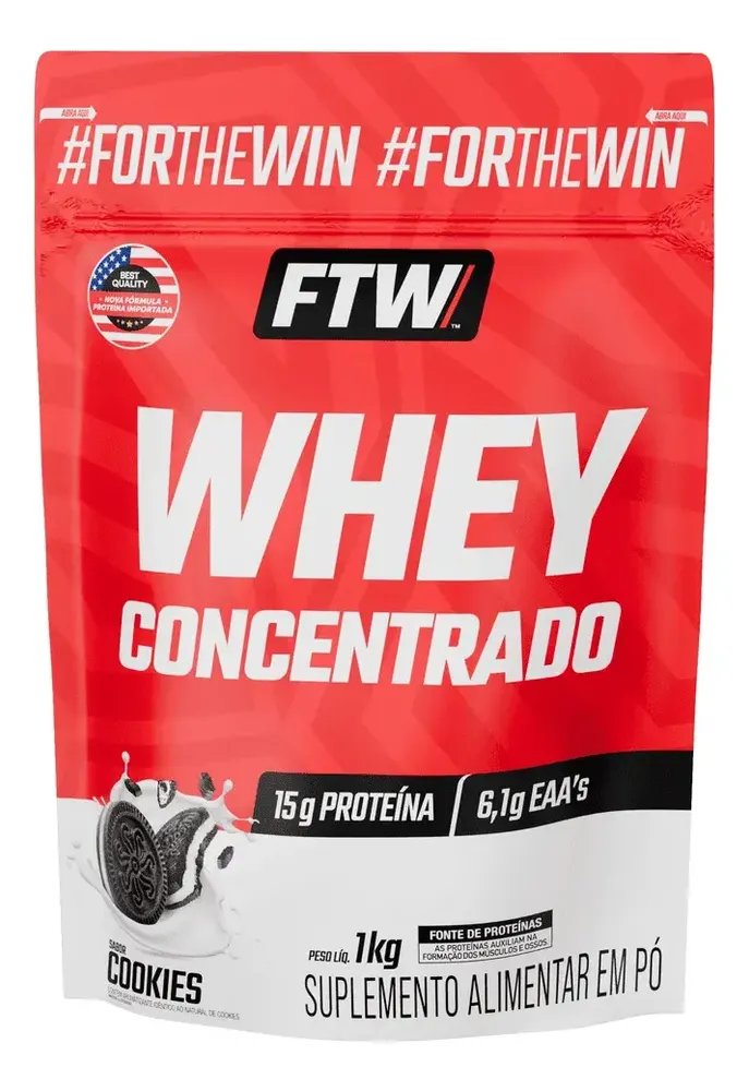 1KG 💪🏼 Whey Protein Concentrado 1kg Sabor Cookies - Ftw