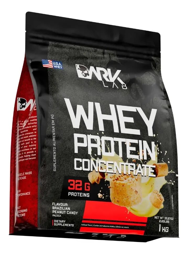 Whey Protein Concentrado 1kg Dark Lab Sabor Pacoca