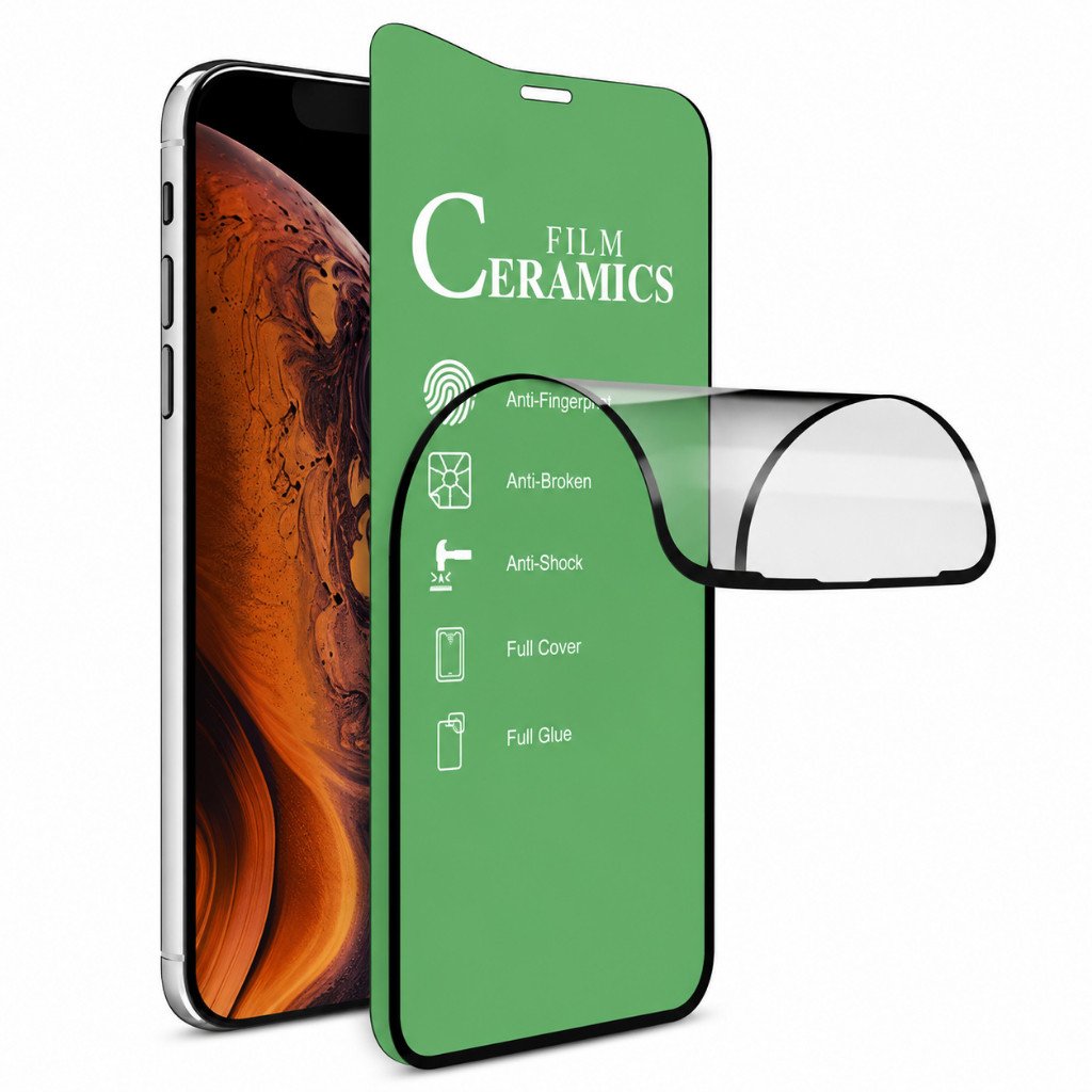 Película Cerâmica 9D Flexível Antirrisco Para iPhone 11 12 13 14 15 16 17 Pro Max Air