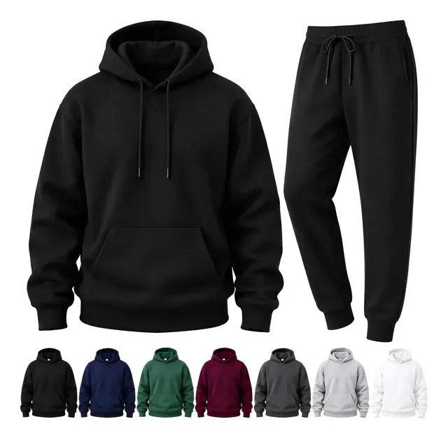 Conjunto Calça e Blusa de Moletom Liso