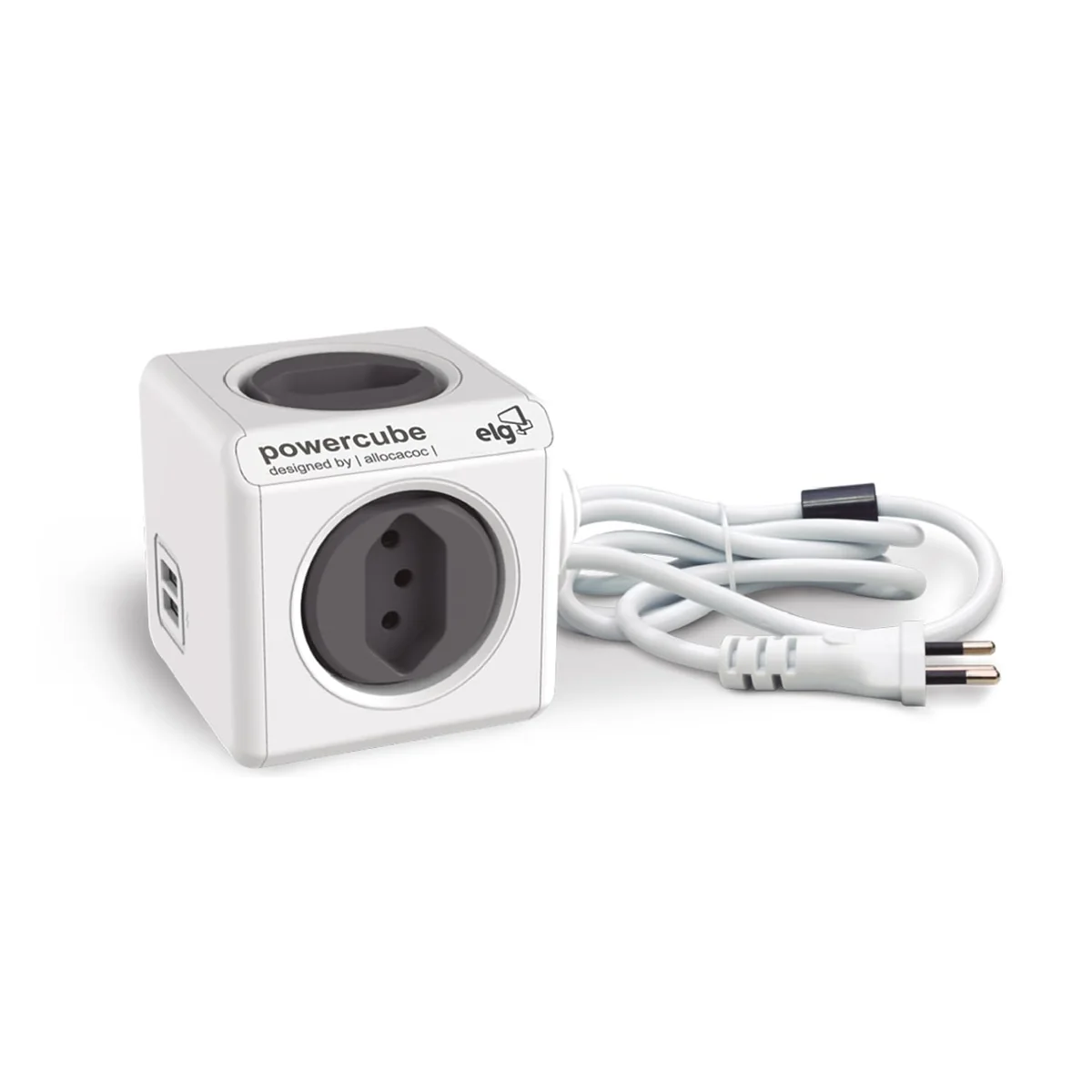 Filtro de linha 4 tomadas + 2 Usb Powercube Pwc X4u Elg