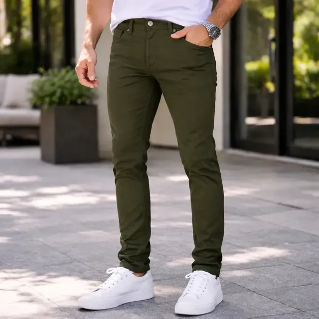 ⚫️ Calça Sarja Masculina Confortavel Premium Esporte Fino