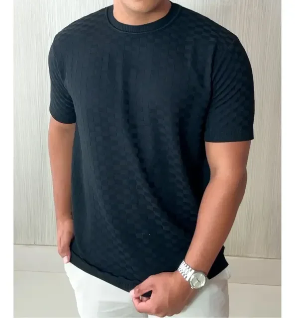 Camiseta Xadrez Tricô