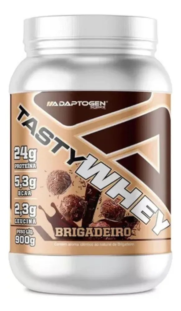 ✨Suplemento Tasty Whey 3w Gourmet Whey Protein Adaptogen Science Pote 900g Sabor Brigadeiro✨️