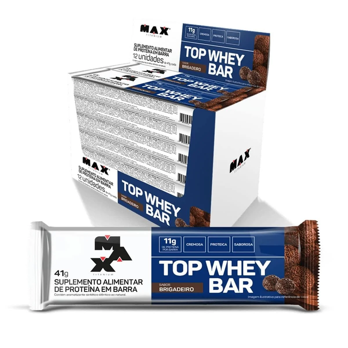 Max Titanium Top Whey Bar - 12 Unidades