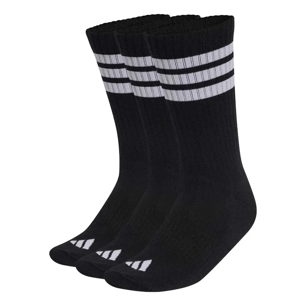 ✨3 Pares De Meias Acolchoadas Três Listras adidas Preto Lisa G✨️