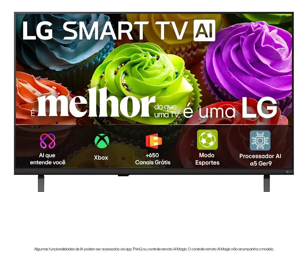 Smart TV HD 32" LG LB650 AI 2026 Processador α5 Ger9 HDR10 Wi-Fi AI Search  - 32LB650BPSA