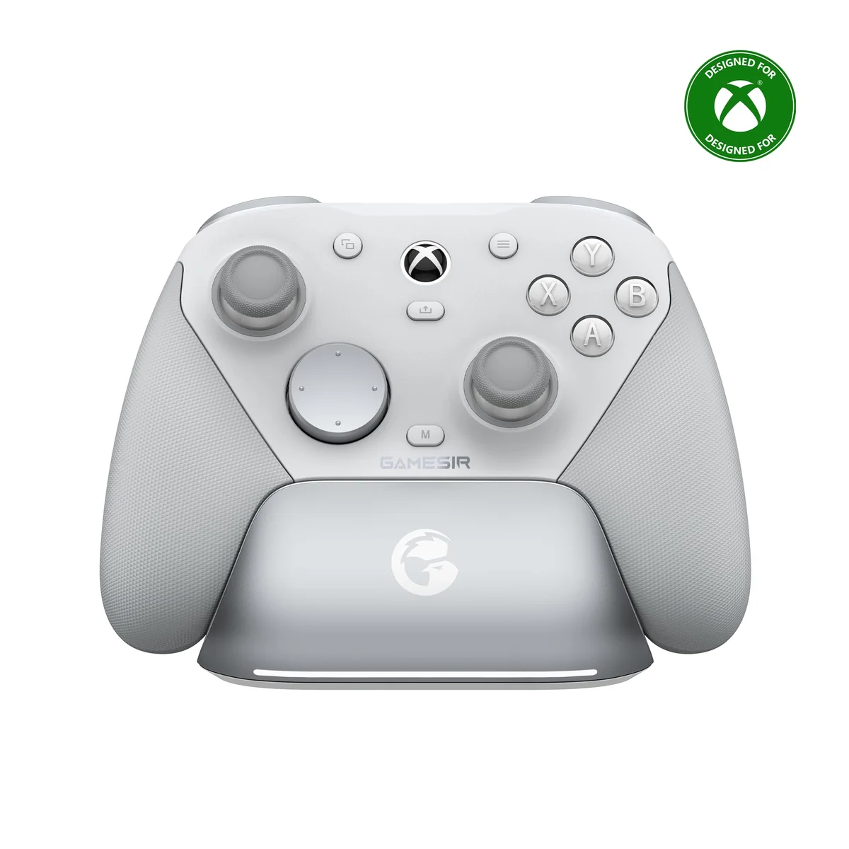 GameSir G7 Pro Controle Gamer Tri-Mode para Xbox, PC e Android Sem Fio 2.4G/Bluetooth e Com Fio Joystick Hall Effect + TMR 1000Hz Polling Rate Botões Macro Giroscópio Vibração 4 Motores Anti-Drift Controle Profissional - Branco