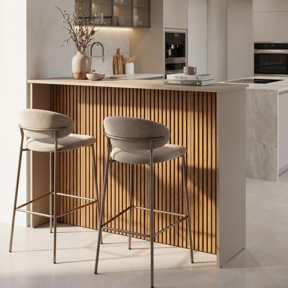 Bancada Gourmet Ripada Cairo 118cm Mesa Alta Moderna Divisor de Ambientes para Cozinha Americana