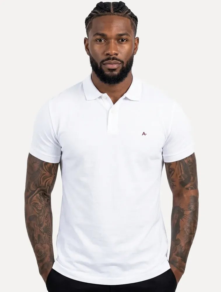 Polo Aramis Masculina Basic Piquet Branca