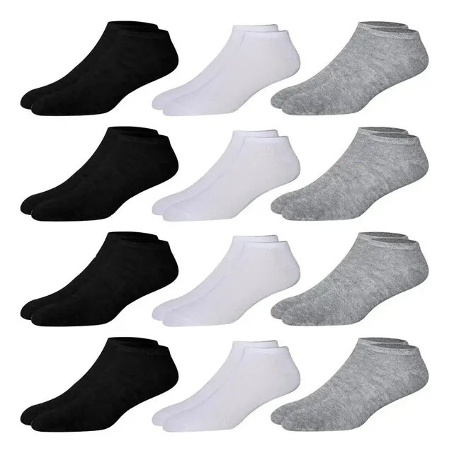 Kit 12 Pares Meia Soquete Cano Curto
