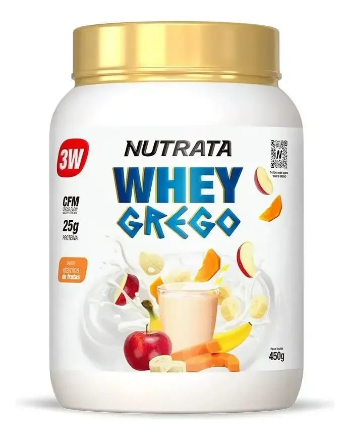 ✨Whey Grego 3w Pote 450g Vitamina De Frutas Nutrata Vitamina De Frutas✨️