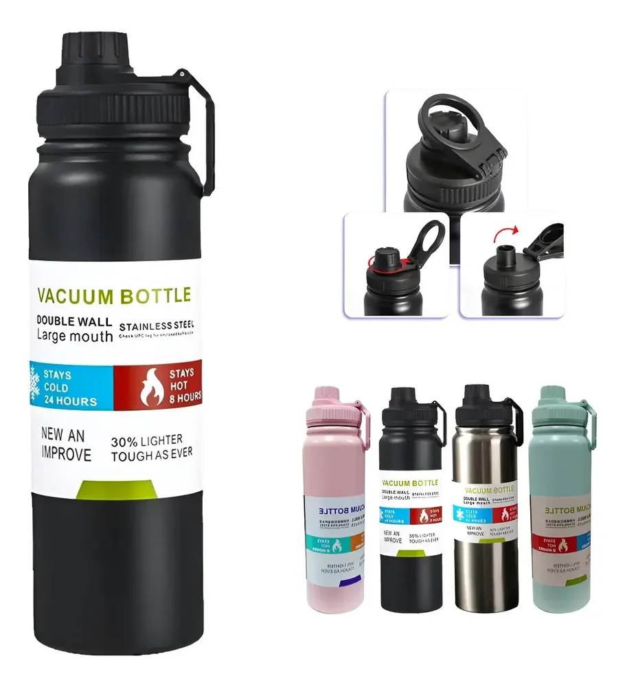 Garrafa Térmica Água Squeeze Inox 800ml