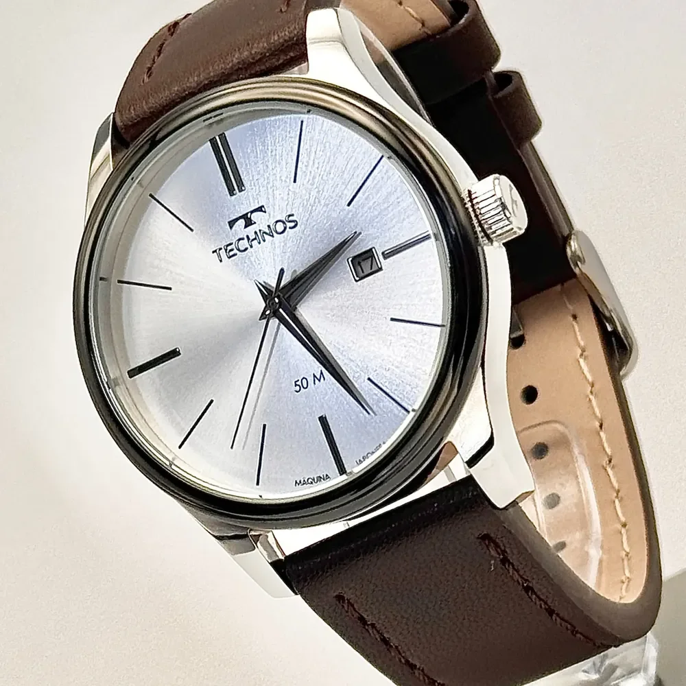 Relógio Technos Steel Pulseira Couro