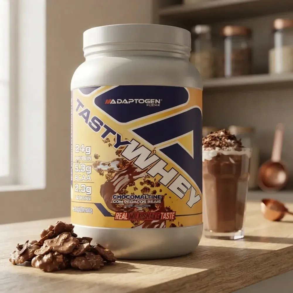 Whey Protein Adaptogen Science Tasty Gourmet Tasty 3w Chocomaltine 900g Em Po X 900g