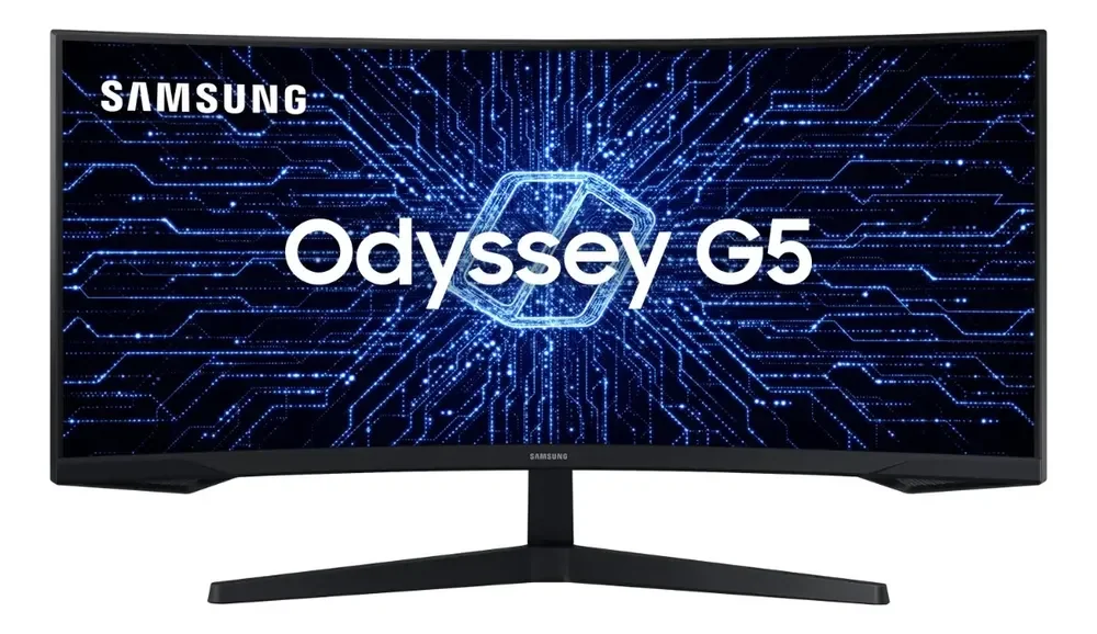 TELÃO DE 34" 🤩🔝 Monitor Gamer Curvo Samsung Odyssey 34" G5 165 Hz 1ms Ultrawide Preto