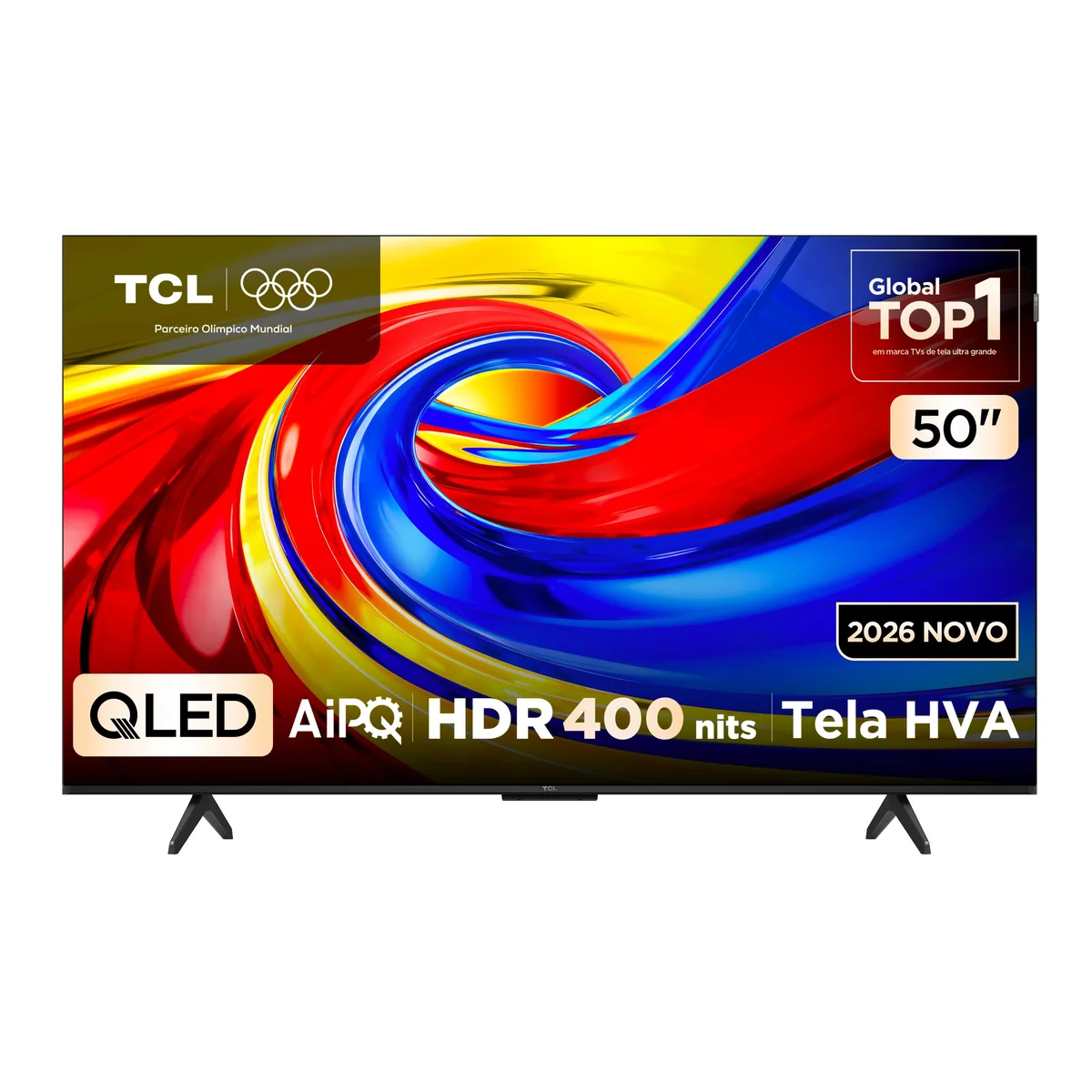 Smart TV TCL 50 Polegadas QLED 4K P7L WiFi Bluetooth Google TV HDR10+ 60 Hz AIPQ 50P7L