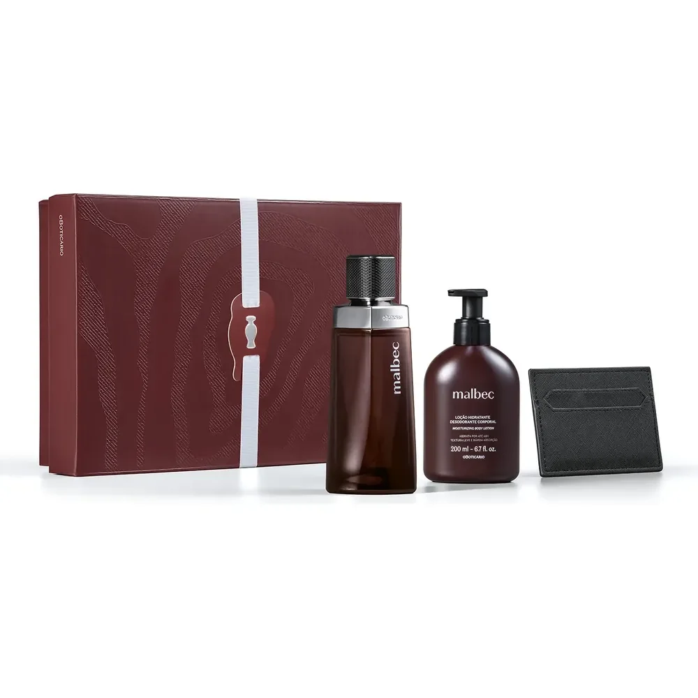 🛒 O Boticário Malbec Kit Presente 3 Itens