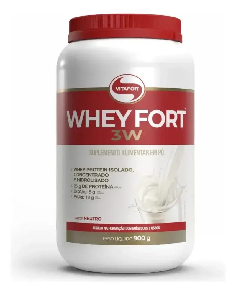 ✨Whey Fort 3w Neutro 900g Vitafor✨️