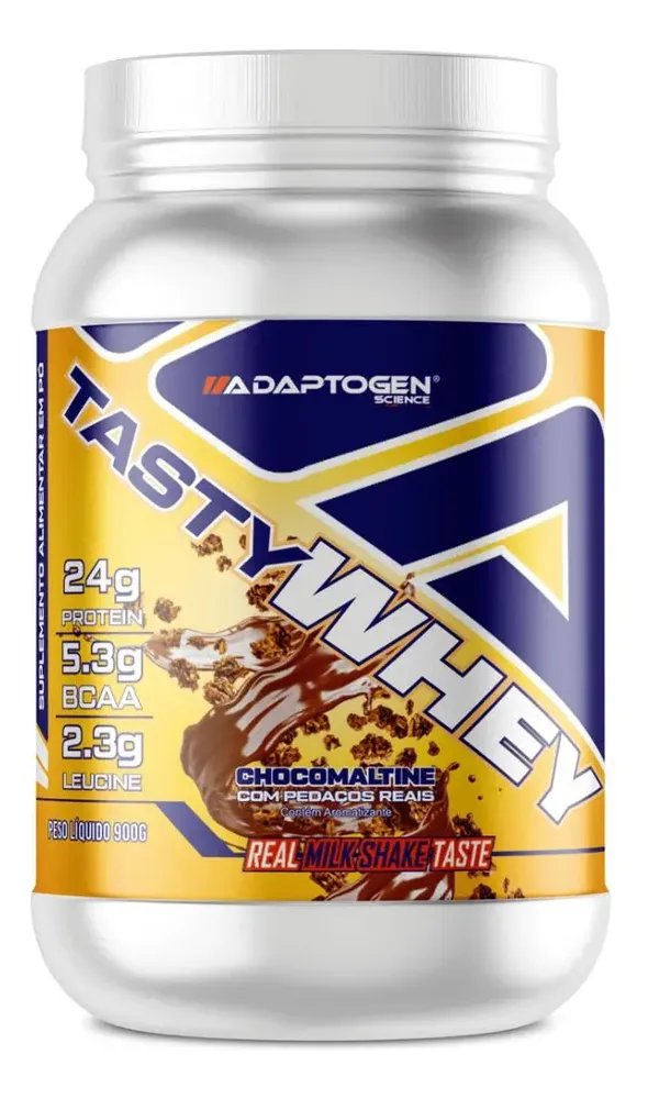 ✨Suplemento Tasty Whey 3w Gourmet Whey Protein Adaptogen Science Pote 900g Sabor Chocomaltine✨️