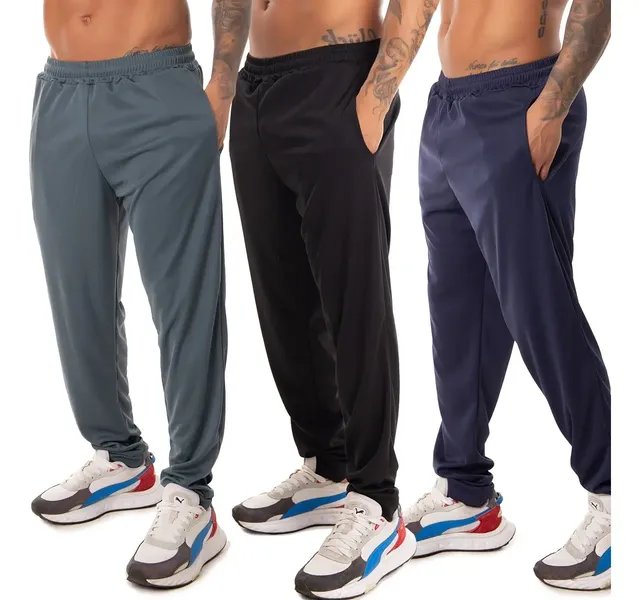 Kit 3 Calça Esportiva Elastano Academia Treino