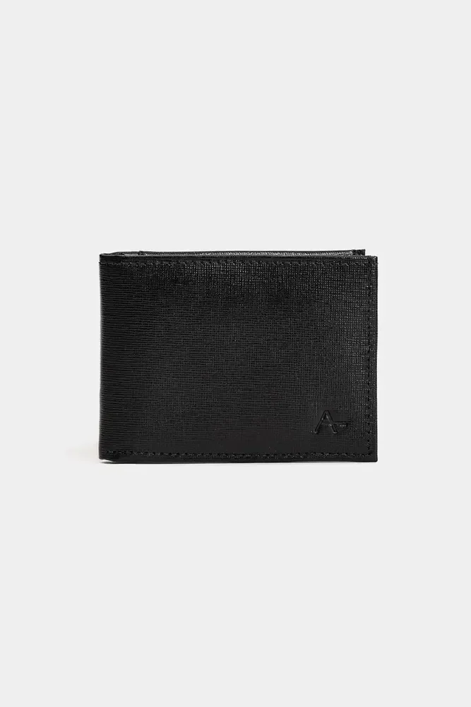 Carteira De Couro Masculina Textura Out Aramis - Tamanho Un Cor Preto