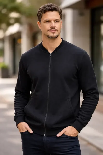 Blusa De Moletom Com Ziper Canguru