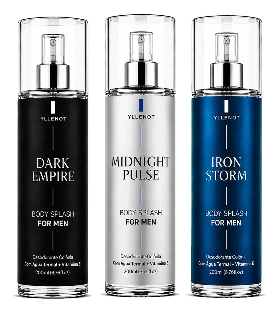 Kit 3 Body Splash 200ml Perfume For Men