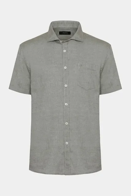 Camisa Aramis Manga Curta Algodão Verde Medio