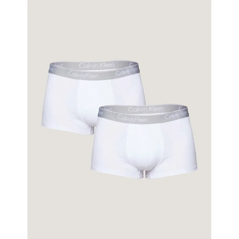 Kit 2 Cuecas Boxer Masculinas Elástico Calvin Klein Branco M