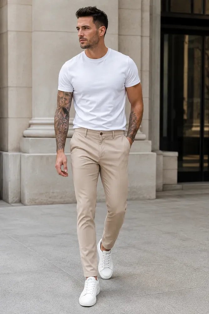 Calça Sarja Masculina Slim Elastano Bolso Faca Esporte Lycra (38 ao 50)